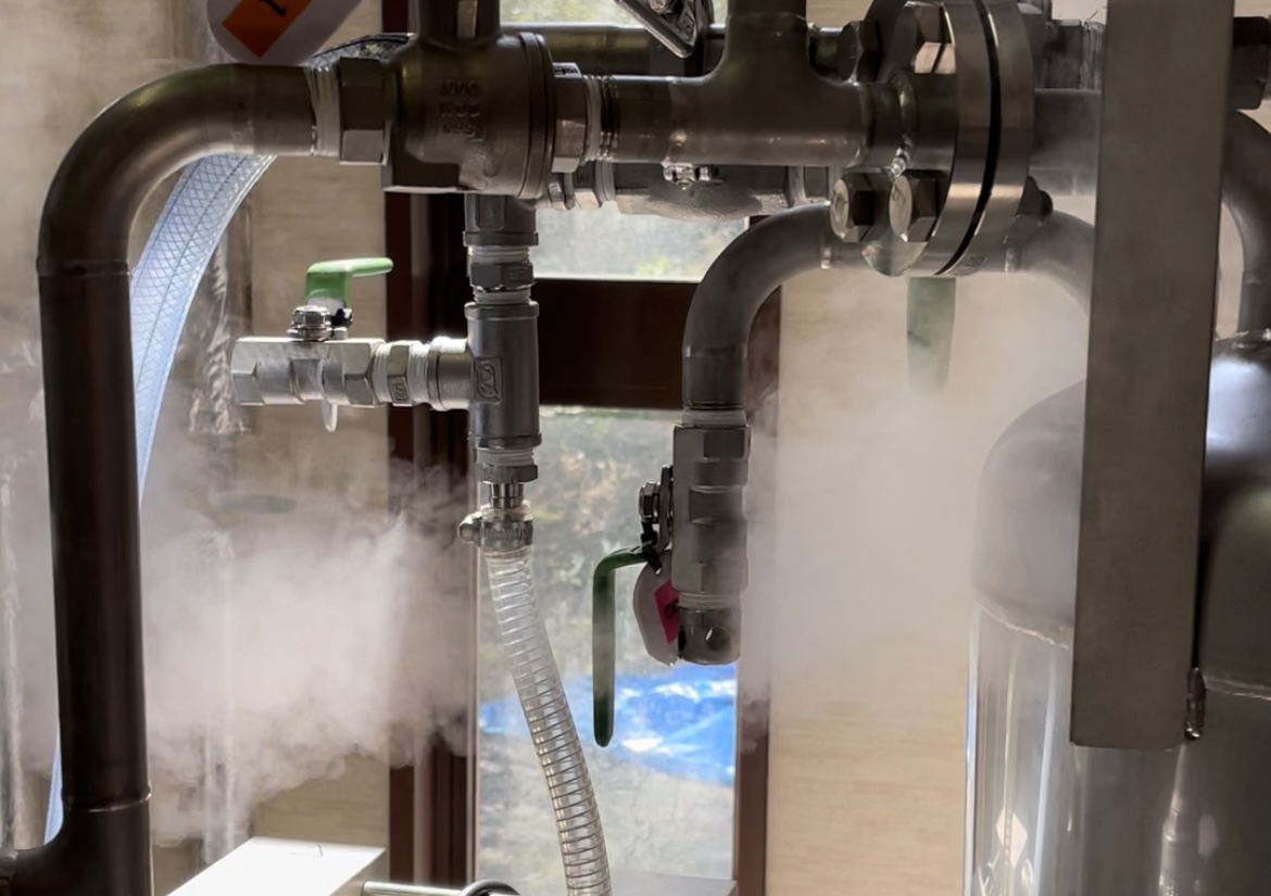 減圧アロマ水蒸気蒸留装置洗浄